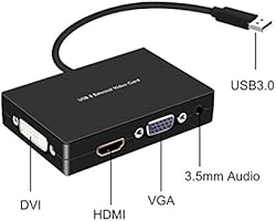 XinXu USB 3.0 a HDMI/DVI/VGA Tarjeta de gráficos de Vídeo Externa ...