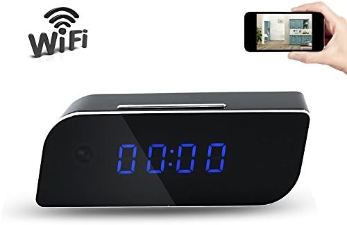 Alarm Clock Camera EOVAS Mini Hidden Nanny Camera Clock 1080P HD Wifi P2P Home Security Clock Camera Support Night Vision / Motion Detection for IOS / Android Phone