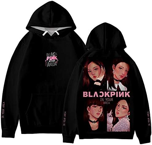 Xsayjia Blackpink Korean Women's Combination 3D Digital Printing Hooded Sweater Men and Women Blackpink Hoodie Kpop Hip Hop Sweatshirt