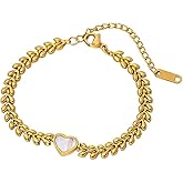 Solza Gold Bracelet for Women – Stainless Steel Heart Link Chain Jewelry, Adjustable Non-Tarnish Gold-Plated Bracelet, Stylish Stackable Bracelet for Everyday & Special Occasions