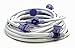 50-Foot 12/3 White Outdoor Multi Outlet Extension Cord 5 Water Resistant Covered Outlets