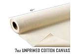 Mybecca 1100424 Fine Arts Unprimed Cotton Canvas Roll, 5 yds x 62