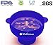 Delizioso Microwave Popcorn Popper / Big Popcorn Maker & 2 Gifts, Silicon Collapsible Bowl 7.8 X 4.3 X 5.7 Inches, BPA and PVC Free, With Lid & Handles (Blue)