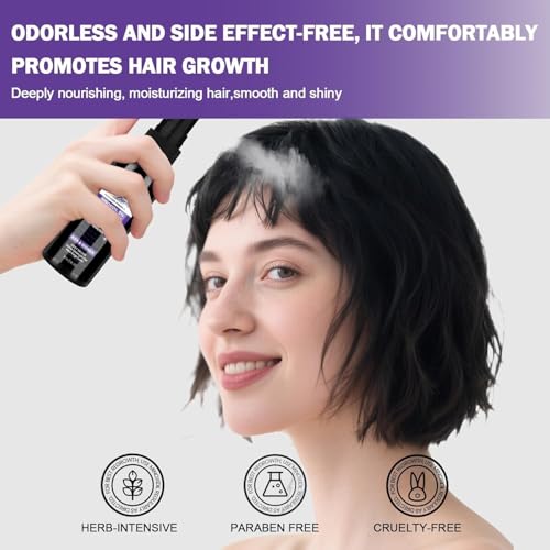 KALEDE 5% Minoxidil Spray for Men Women, 2 pcs 30ml Minoxidil for Women Hair Growth, Minoxidil for Men Hair and Beard Growth Spray，Hair Loss Serum for Hair Growth and Beard Restoration