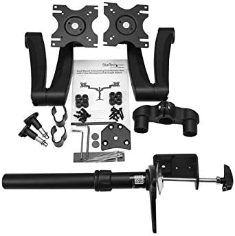 StarTech.com Desk Mount Dual Monitor Arm, Articulating, Supports Monitors 12'' to 24'', Adjustable VESA Monitor Arm - Image 3