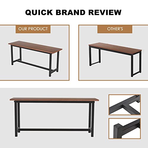 BAHOM Dining Room Table Set with Two Benches, 3 Piece Kitchen Table Set