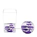EUMAT Nature Series Bathroom Organizer Set Acrylic 4 PCS Bathroom Washing Accessory Set with Purple Flower NB4-026