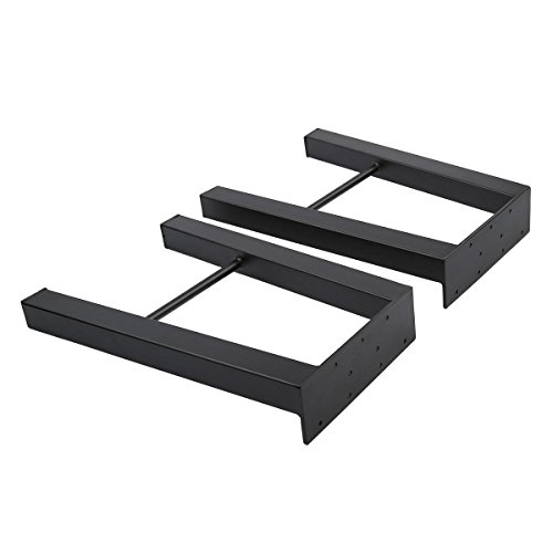 Tengchang Black 16'' Industry Table Leg Metal Iron Chair Bench Coffee Table Legs Baking Finish - Thumbnail 4