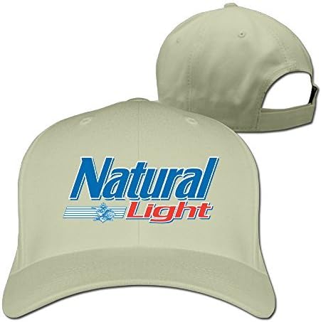 Adult Natural Light Logo Adjustable Baseball Cap Strapback Hat Natural