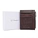 Dinghao RFID Front Pocket Wallet Card Holder for Men Leather Coin Case Zip Purse