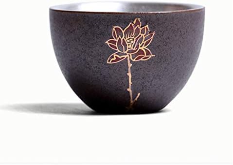 Silver-plated Teacup Japanese-style Master Cup Kiln Glazed Tea Bowl Full Handmade Kung Fu Tea Set