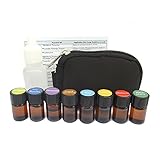 Young Living Compare Filled Keychain Kit with (8) 2ml Vials of Frankincense, Tea Tree, Lemon, Lavender, Peppermint, Breath, Immunity and Sore Muscle w/ 15ml Fractionated Coconut Oil and Reference Card