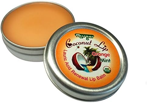 Coconut Lip Balm Orange Mint Organic 100% Natural Ingredients protect your premium ingredient lip and cuticle balm No Toxins or Chemicals Ever
