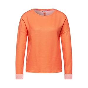 Street One – Shirt mit Doubleface-Optik in Strong Mandarine Size 42