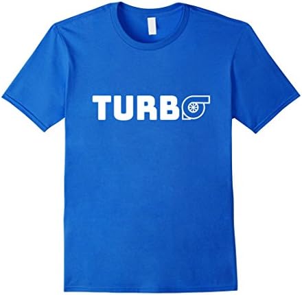 Mens Turbo T-Shirt -  Turbocharger Shirt - Mens Womens Gift Large Royal Blue
