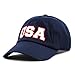 USA Flag & Embroidery Premium 100% Cotton Low Profile Adjustable Baseball Dad Cap (Navy)