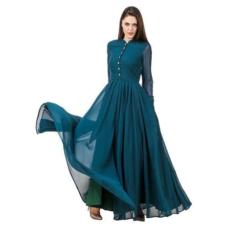 Peacock green frock Outlet