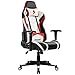 DESINO Gaming Chair Racing Style Ergonomic Swivel Rolling Computer Chair Video Game Desk Chair with Headrest and Adjustable Lumbar Support for Adults (Red)