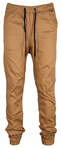 Kayden K Mens Slim Fit Harem Jogger Pants (36, Timber)