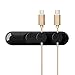 Magnetic Cable Clips, Desktop Cord Management, Multipurpose Cord Organizer with 3-Pack Cable Buckles - for Cell phone Cable (less than 4mm), Black