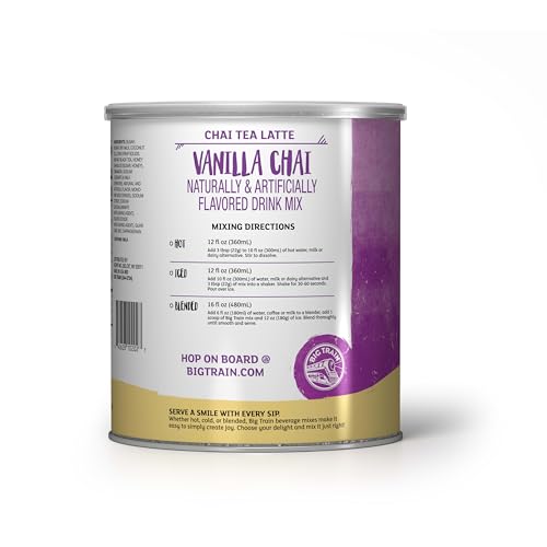 BIG TRAIN VANILLA CHAI TEA LATTE BEVERAGE MIX, 1.9 POUND (PACK OF 1)