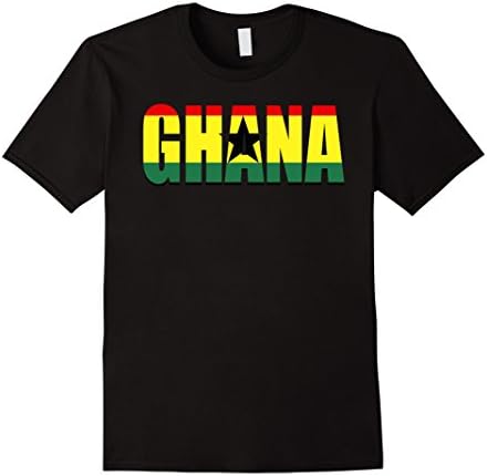 Men's Ghana Flag Gift Pride T-Shirt Large Black