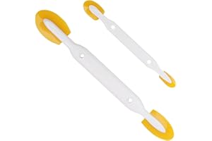 JOKUNA Two-Way Grout Caulk Finishing Tool - 4 Size 2 Pieces Set - Smooth Grout Sealant Silicone Caulking Tool - Rubber Spatula Spreader - Grout Sealer Applicator - Ergonomic Handle Grip