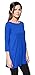 Free to Live 3 Pack Women's Loose Fit Long Elbow Sleeve Jersey Tunics (XL, Rose, Royal Blue, White)