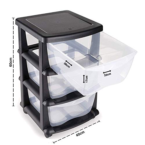 Maxi Nature Kitchenware Plastic Storage Drawers On Wheels Heavy