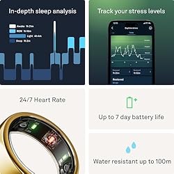 Oura Ring Gen3 Horizon - Gold - Size 12 - Smart