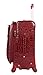 Kathy Van Zeeland Croco PVC Designer Luggage - Lightweight Expandable 20 Inch Carry on Suitcase for Women - Small Durable Bag with 4-Rolling Spinner Wheels (Burgundy)