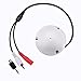 Dericam High Sensitive Microphone for CCTV/IP Camera/DVR/NVR, Audio Pickup Device for Security System, with 1 Female to 2 Male Power Splitter, No Power Supply Included, A1, White