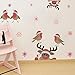 Reindeer Wall Decal with Birds Snowflake Wall Decal ，Christmas Sticker for Car Decoration，Window Cling Decal，Christmas Home Decals (29 pcs)