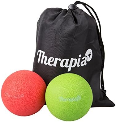 Therapia Plus Massage Ball for Feet - Two 100% Firmness Hard Massage Balls - Hard Lacrosse Deep Tissue Massage Balls Ideal for Muscle Soreness and Tight Muscle Knots