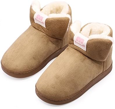 OSHOW Kids Slippers Cotton House Slippers Toddlers Warm Fluffy Indoor Outdoor Slippers Boots
