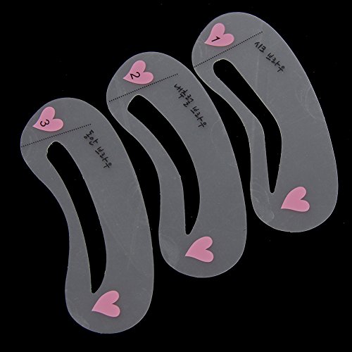 Nizi Jewelry Reusable Eyebrow Drawing Guide Card Brow Stencils Template 3 styles/set (3pcs in Retail Packaging) Beauty & Personal Care, Makeup, Eyes, Eyebrow Color