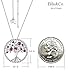 Ruby Necklace for Wife Mom Birthday Gifts Tree of Life Jewelry for Women July Birthstone Necklace Sterling Silver