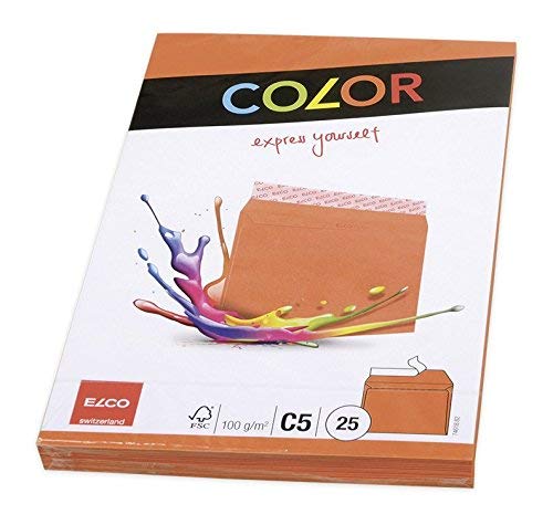 Elco C5 "Cellozip Color" Envelope - Orange (Pack of 25)
