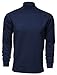 Enkalda Men's Premium Heavyweight Long Sleeve Mock Neck T-Shirt XL Navy