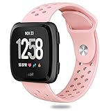 Hagibis Compatible Fitbit Versa Bands Sport Silicone Replacement Breathable Strap Bands New Fitbit Versa Smart Fitness Watch