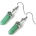 Jovivi Womens Natural Amethyst Aventurine Opalite Crystal Chakra Pendant Earrings Set
