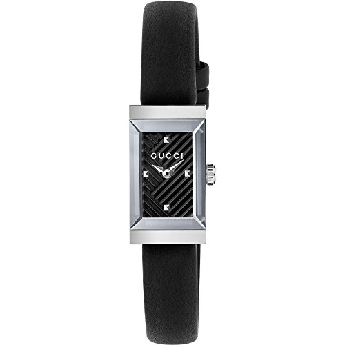 Gucci G-Frame Black Dial Ladies Leather Watch YA147504