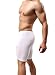 Men's Cool Dry Compression Base Layer Capri Tights Shorts with Drawstring L,White