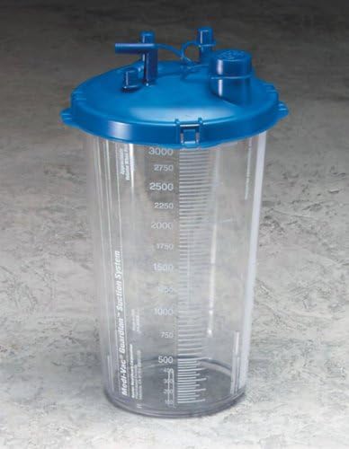 Cardinal Health 65651-212 Medi-Vac Guardian Disposable Suction Canister, 1200cc Size (Case of 40)