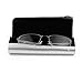 Ezeso Aluminum Eyeglasses Case Matte Hard Shell Frosted Spectacles Box (Silver)