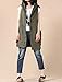 Mordenmiss Women's Sleeveless Coat Big Pockets Waistcoat Travel Hoodie Vest Style 1 XL Army Green