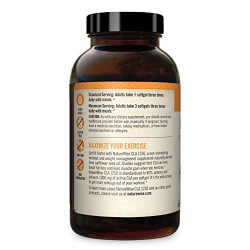NatureWise CLA 1250 Support Exercise Naturally (2Month Supply
