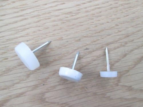 IRONMONGERY WORLD® 3 Sizes Nylon Nail in Furniture Table Chair Pads FEET Leg Protectors Glides (16MM) - Image 3