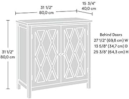 Amazon Com Sauder Harbor View Accent Storage Cabinet Caribean Blue Finish Furniture Decor