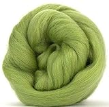 4 oz Paradise Fibers 64 Count Dyed Sage (Green) Merino Top Spinning Fiber Luxuriously Soft Wool Top Roving for Spinning with Spindle or Wheel, Felting, Blending and Weaving